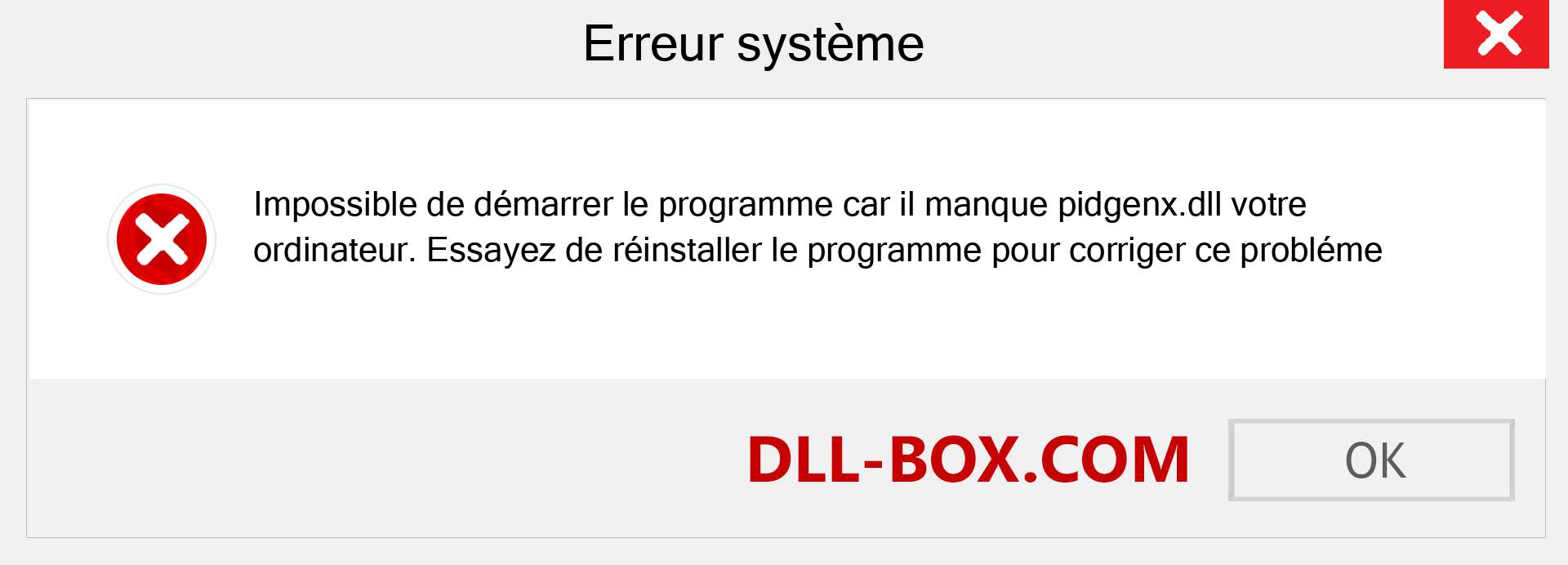 Le fichier pidgenx.dll est manquant ?. Télécharger pour Windows 7, 8, 10 - Correction de l'erreur manquante pidgenx dll sur Windows, photos, images